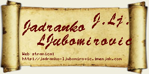 Jadranko LJubomirović vizit kartica